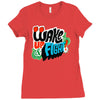 wake up and fight Ladies Fitted T-Shirt