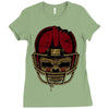 american football skull Ladies Fitted T-Shirt