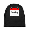 title of day of the week sunday day of the week Baby Beanies