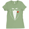 rose tuxedo t shirt Ladies Fitted T-Shirt