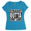 straight outta loot lake Women's Triblend Scoop T-shirt