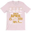 Born April  Multitasking Problem Solving Tees T-Shirt