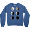 the phases of the moon of laika dog Crewneck Sweatshirt