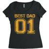 1 best dad Women's Triblend Scoop T-shirt