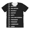beard length chart funny professor grandpa mustache humor All Over Women's T-shirt