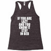 if you're lazy and you know it stay in bed Racerback Tank