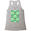 sad alien and daisy nineties grunge pattern Racerback Tank