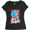 funny vespa chequer board, ideal gift or birthday present Women's Triblend Scoop T-shirt