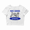 papa s service Crop Top