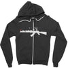 banksy style ak47 art   funny Zipper Hoodie