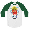 saiyan fries 3/4 Sleeve Shirt