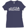 evolution dirt bike motorcross Ladies Fitted T-Shirt