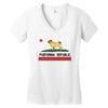 colifornia republic parody pugfornia republic Women's V-Neck T-Shirt