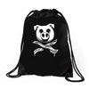 pig bacon cross bones pirate Drawstring Bags