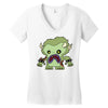 zombie monster Women's V-Neck T-Shirt