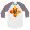 orange 18 3/4 Sleeve Shirt