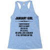 Super January Girl Racerback Tank
