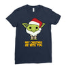 may cristmas be with you yoda Ladies Fitted T-Shirt