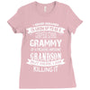Super Cool Grammy Of A Freaking Awesome Grandson Ladies Fitted T-Shirt