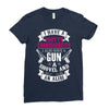 I Have A Pretty Granddaughter Gun A Shovel And An Alibi Ladies Fitted T-Shirt
