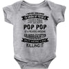 Super Cool Pop Pop Of A Freaking Awesome Granddaughter Baby Onesie