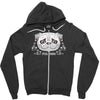 pug mom sugar skull Zipper Hoodie