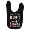 i have two titles aunt and dogmom and i rock them both with roses Baby Bibs
