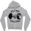old school tech support Zipper Hoodie