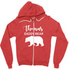 Daddy Bear - Baby Bear Custom Name Zipper Hoodie