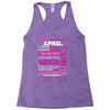 quens are born in april Racerback Tank