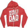 world's okayest dad funny Zipper Hoodie