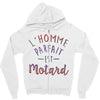 l homme parfait est motard Zipper Hoodie