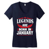 Legends Are Born In January Women's V-Neck T-Shirt