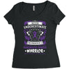 Never Underestimate the Strength of a Pancreatic Cancer Warrior Women's Triblend Scoop T-shirt