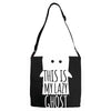 this is my lazy ghost costume Adjustable Strap Totes