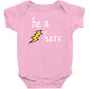 be a hero logo white Baby Bodysuit
