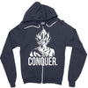 conquer   super saiyan goku Zipper Hoodie