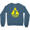 caution shapes being thrown printed Crewneck Sweatshirt