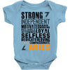 Strong Independent Motivated Aries Baby Onesie