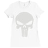 the punisher skull head Ladies Fitted T-Shirt