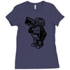 dance robot music old Ladies Fitted T-Shirt
