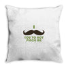 mustache pinch Throw Pillow