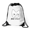 Bad News Drawstring Bags