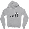 stop following me monkey Zipper Hoodie