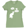 pussy chicken tshirt funny cat bird humor tee rooster Ladies Fitted T-Shirt