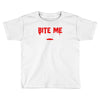 bite me halloween vampire teeth Toddler T-shirt