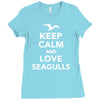 keep calm and love seagulls Ladies Fitted T-Shirt