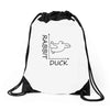 rabbit duck Drawstring Bags
