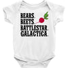 bears beets battlestar galactica Baby Bodysuit