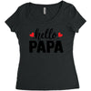 Hello Papa Women's Triblend Scoop T-shirt